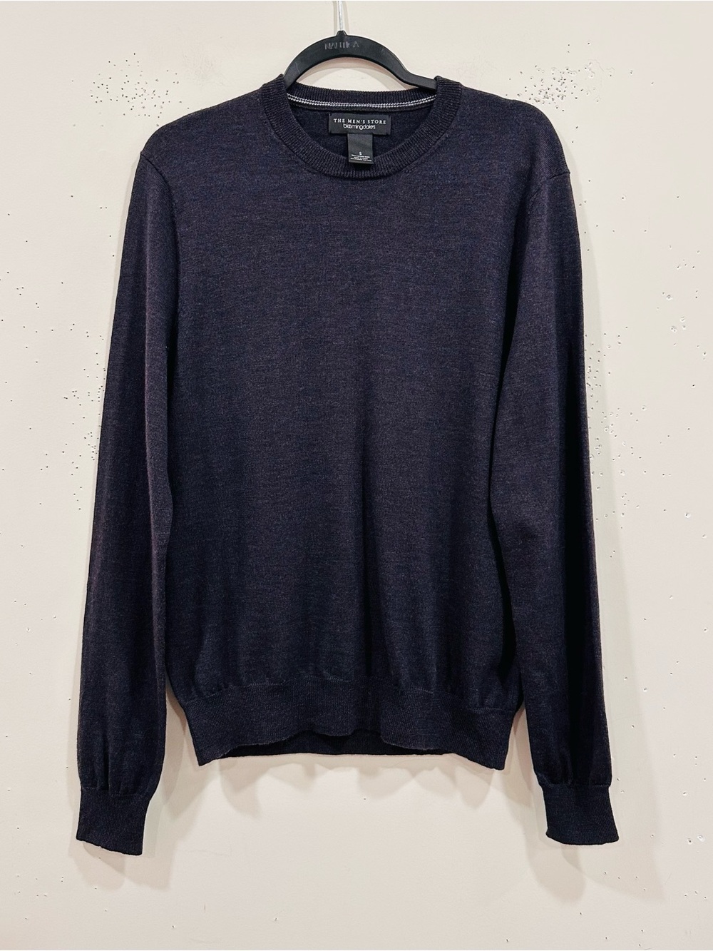The Men's Store Bloomingdale's Merino Wool Crewneck Sweater Heather Charcoal S
